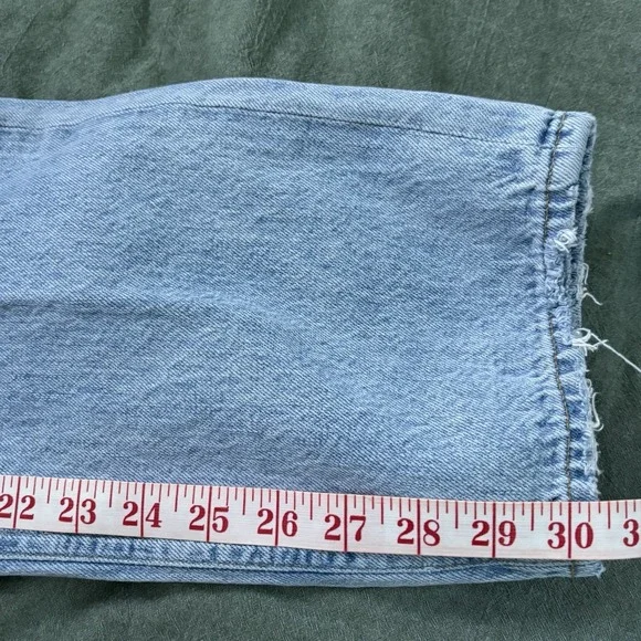 Revolve Agolde‎ Criss Cross Jeans Womens 24 Light Wash Made USA Flawed - Picture 9 of 15